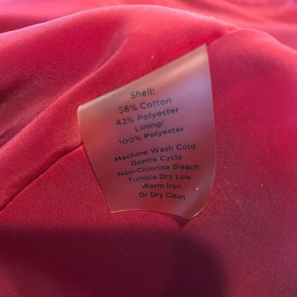 Talbots Classic red lined double breasted lightweight trench coat size 12 - Picture 10 of 10